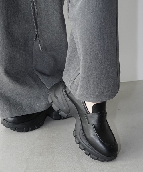 chuclla（チュクラ）の「ボリュームソール スニーカーローファー chs26s001（ローファー・レディース・ブラック・40/39/38/37/36）」の9枚目の写真