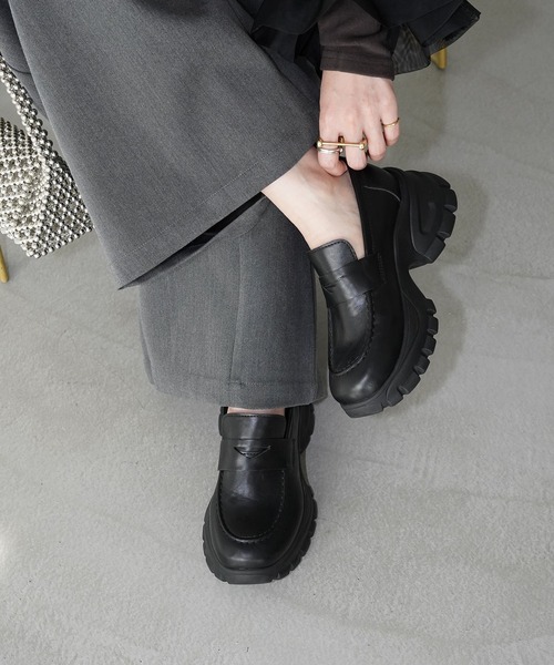 chuclla（チュクラ）の「ボリュームソール スニーカーローファー chs26s001（ローファー・レディース・ブラック・40/39/38/37/36）」の10枚目の写真