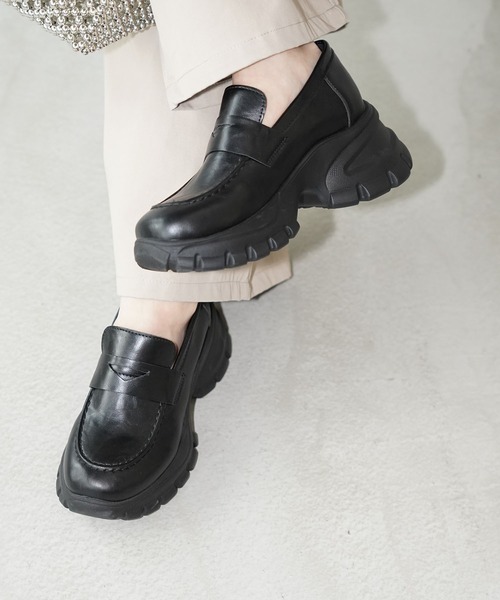 chuclla（チュクラ）の「ボリュームソール スニーカーローファー chs26s001（ローファー・レディース・ブラック・40/39/38/37/36）」の13枚目の写真