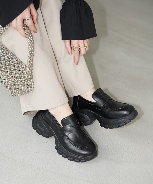 chuclla（チュクラ）の「ボリュームソール スニーカーローファー chs26s001（ローファー・レディース・ブラック・40/39/38/37/36）」の14枚目の写真