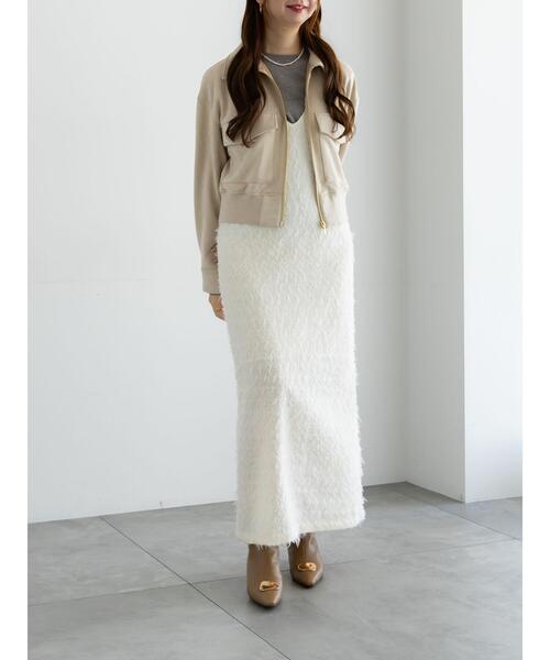 Te chichi（テチチ）の「スウェードジップブルゾン（ブルゾン・レディース・モカ/ライトベージュ・F）」の7枚目の写真