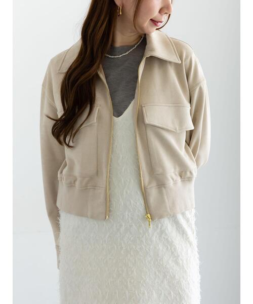 Te chichi（テチチ）の「スウェードジップブルゾン（ブルゾン・レディース・モカ/ライトベージュ・F）」の8枚目の写真