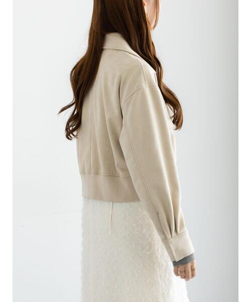 Te chichi（テチチ）の「スウェードジップブルゾン（ブルゾン・レディース・モカ/ライトベージュ・F）」の10枚目の写真