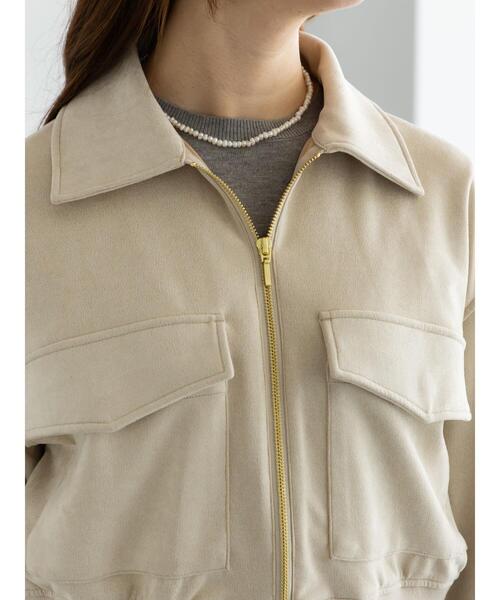 Te chichi（テチチ）の「スウェードジップブルゾン（ブルゾン・レディース・モカ/ライトベージュ・F）」の11枚目の写真