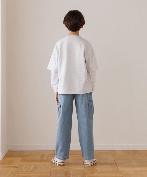 coca（coca）（コカ）の「キッズ　デニムカーゴパンツ（デニムパンツ・キッズ・ブラック/ライトブルー・120/130/140/150）」の6枚目の写真