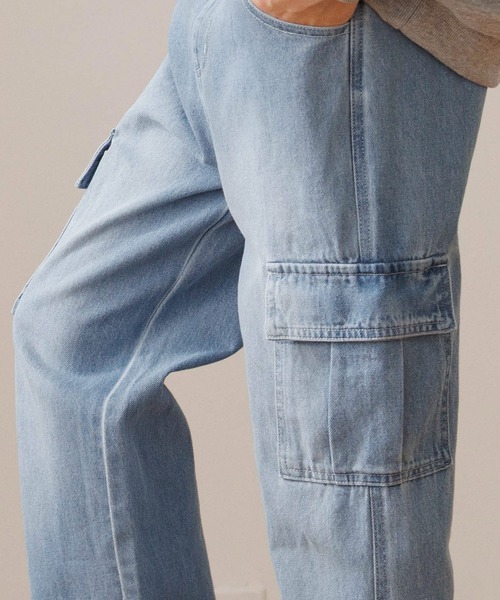 coca（coca）（コカ）の「キッズ　デニムカーゴパンツ（デニムパンツ・キッズ・ブラック/ライトブルー・120/130/140/150）」の8枚目の写真