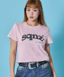 ※WEB限定 / ハート×ドットプリント / ドットロゴ半袖Tシャツ / sqnz heart dot logo pt tee