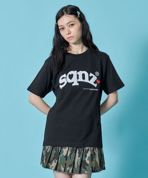 SEQUENZ(シークエンズ)の「※WEB限定 / ハート×ドットプリント / ドットロゴ半袖Tシャツ / sqnz heart dot logo pt tee(Tシャツ/カットソー・レディース・ブラック/ライトブルー/ホワイト/ライトピンク・SMALL/MEDIUM/LARGE/X-SMALL)」の9枚目の写真