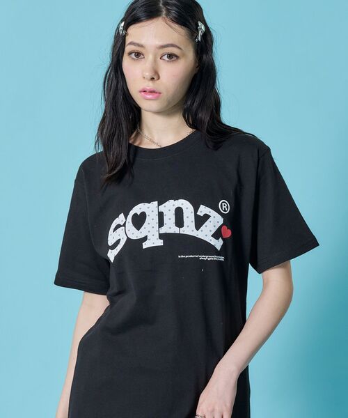 SEQUENZ(シークエンズ)の「※WEB限定 / ハート×ドットプリント / ドットロゴ半袖Tシャツ / sqnz heart dot logo pt tee(Tシャツ/カットソー・レディース・ブラック/ライトブルー/ホワイト/ライトピンク・SMALL/MEDIUM/LARGE/X-SMALL)」の11枚目の写真