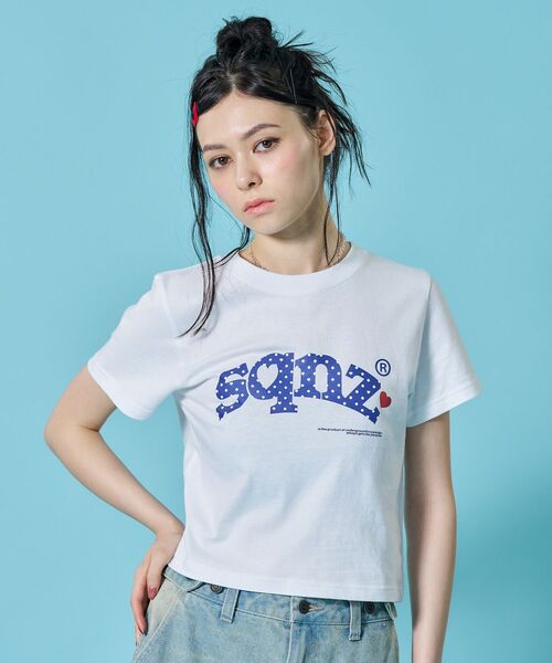 SEQUENZ(シークエンズ)の「※WEB限定 / ハート×ドットプリント / ドットロゴ半袖Tシャツ / sqnz heart dot logo pt tee(Tシャツ/カットソー・レディース・ブラック/ライトブルー/ホワイト/ライトピンク・SMALL/MEDIUM/LARGE/X-SMALL)」の20枚目の写真