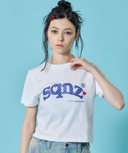 SEQUENZ(シークエンズ)の「※WEB限定 / ハート×ドットプリント / ドットロゴ半袖Tシャツ / sqnz heart dot logo pt tee(Tシャツ/カットソー・レディース・ブラック/ライトブルー/ホワイト/ライトピンク・SMALL/MEDIUM/LARGE/X-SMALL)」の21枚目の写真