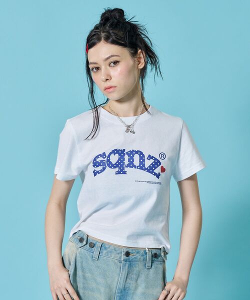 SEQUENZ(シークエンズ)の「※WEB限定 / ハート×ドットプリント / ドットロゴ半袖Tシャツ / sqnz heart dot logo pt tee(Tシャツ/カットソー・レディース・ブラック/ライトブルー/ホワイト/ライトピンク・SMALL/MEDIUM/LARGE/X-SMALL)」の22枚目の写真
