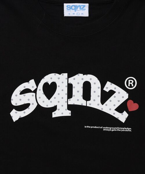 SEQUENZ(シークエンズ)の「※WEB限定 / ハート×ドットプリント / ドットロゴ半袖Tシャツ / sqnz heart dot logo pt tee(Tシャツ/カットソー・レディース・ブラック/ライトブルー/ホワイト・SMALL/MEDIUM/LARGE/X-SMALL)」の11枚目の写真