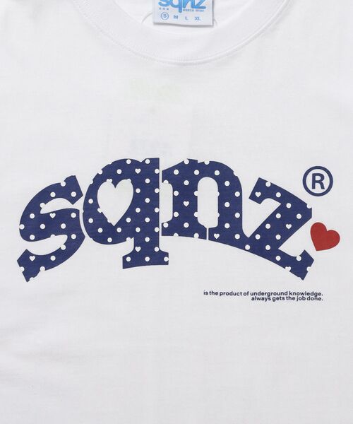 SEQUENZ(シークエンズ)の「※WEB限定 / ハート×ドットプリント / ドットロゴ半袖Tシャツ / sqnz heart dot logo pt tee(Tシャツ/カットソー・レディース・ブラック/ライトブルー/ホワイト・SMALL/MEDIUM/LARGE/X-SMALL)」の14枚目の写真