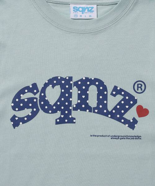 SEQUENZ(シークエンズ)の「※WEB限定 / ハート×ドットプリント / ドットロゴ半袖Tシャツ / sqnz heart dot logo pt tee(Tシャツ/カットソー・レディース・ブラック/ライトブルー/ホワイト・SMALL/MEDIUM/LARGE/X-SMALL)」の17枚目の写真