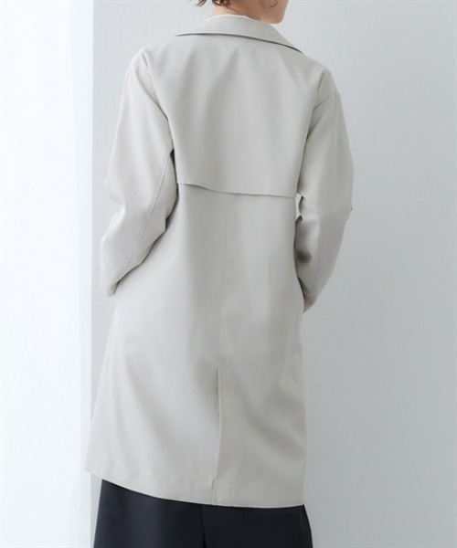 7days Life Styling（セブンデイズライフスタイリング）の「防花粉ライナー付きトレンチコート（はっ水）＜大きいサイズ有＞（ダッフルコート・レディース・グレイッシュベージュ/ネイビー・L/M/S/3L/LL）」の10枚目の写真