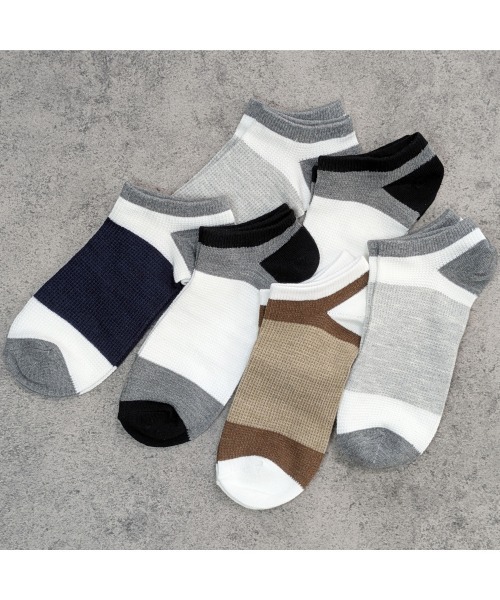 box408（ボックスヨンマルハチ）の「【6足セット】メンズくるぶし丈ソックス（ソックス/靴下・メンズ・A/C/B・25-27CM）」の12枚目の写真