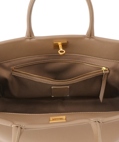 SALON adam et rope'（サロン アダム エ ロペ）の「【WEB限定】【WS（ドゥーブル）】ソフトレザーメタルロックボストン（ハンドバッグ・レディース・ブラック系その他/ブラック/ベージュ系その他・FREE）」の21枚目の写真