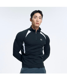 TOLANCE（トランス）の「アクティブテクニカルハーフジップ - ブラック（Tシャツ/カットソー）」