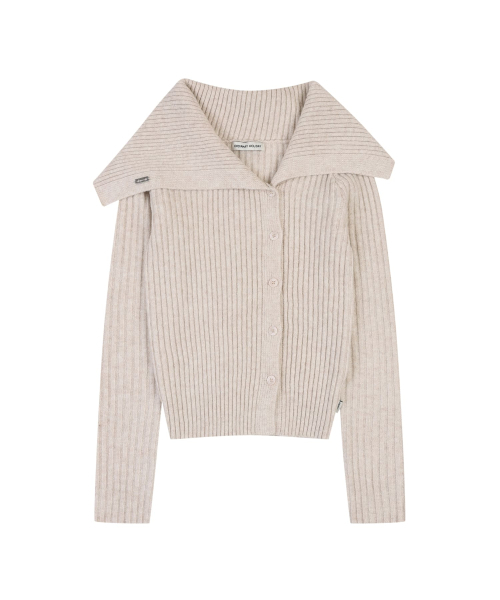ORDINARY HOLIDAY（オーディナリー ホリデー）の「ASYMMETRIC BUTTON CARDIGAN [BEIGE]（カーディガン/ボレロ・レディース・その他・FREE）」の3枚目の写真