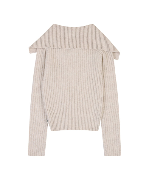 ORDINARY HOLIDAY（オーディナリー ホリデー）の「ASYMMETRIC BUTTON CARDIGAN [BEIGE]（カーディガン/ボレロ・レディース・その他・FREE）」の4枚目の写真