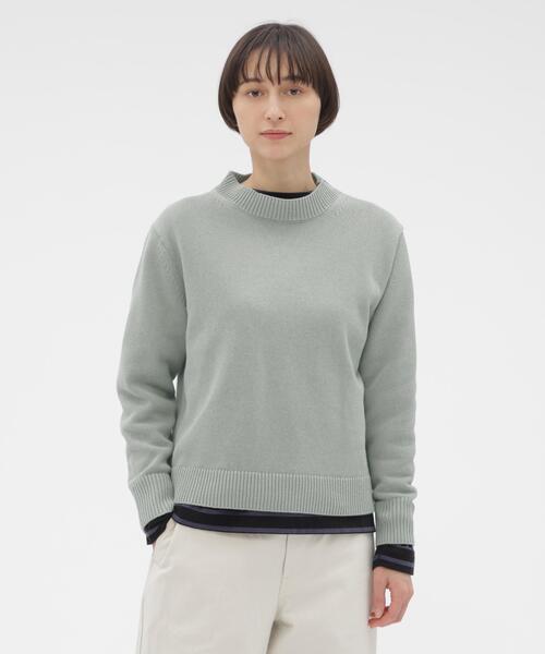 MHL.(エムエイチエル)の「SPORTS COTTON KNITWEAR(ニット/セーター・レディース・ホワイト/グリーン系その他5/ブラウン系その他2・2)」の3枚目の写真