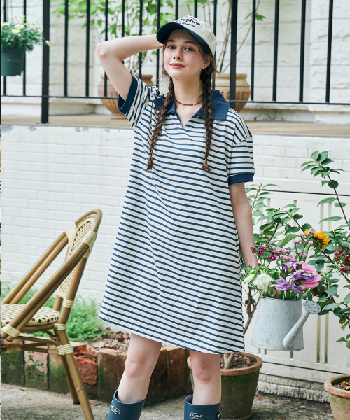 METAPHER(メタファ)の「MET ストライプカラー夏ワンピースネイビー(ワンピース・レディース・その他・FREE)」の2枚目の写真