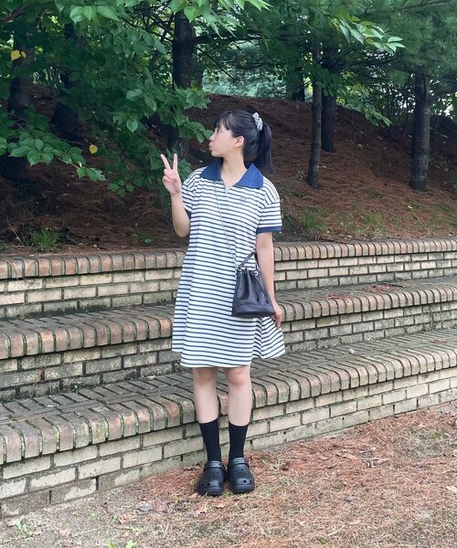 METAPHER(メタファ)の「MET ストライプカラー夏ワンピースネイビー(ワンピース・レディース・その他・FREE)」の10枚目の写真