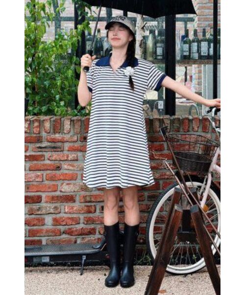 METAPHER(メタファ)の「MET ストライプカラー夏ワンピースネイビー(ワンピース・レディース・その他・FREE)」の13枚目の写真