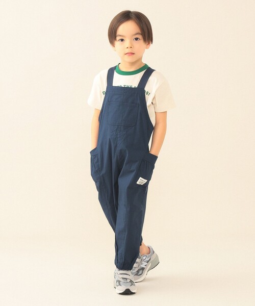 BEAMS mini（ビームスミニ）の「テープ ショルダー サロペット 2026SS（90～140cm）（サロペット/オーバーオール・キッズ・ネイビー/パープル系その他4/オリーブ・90/110/120/130/140/100）」の4枚目の写真