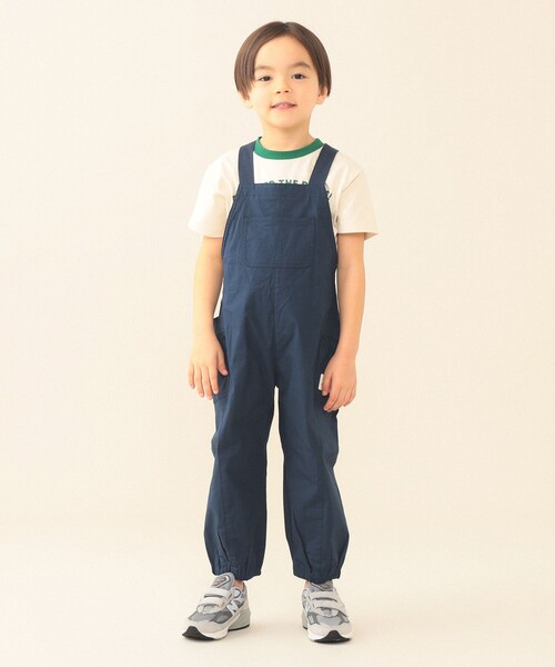 BEAMS mini（ビームスミニ）の「テープ ショルダー サロペット 2026SS（90～140cm）（サロペット/オーバーオール・キッズ・ネイビー/パープル系その他4/オリーブ・90/110/120/130/140/100）」の5枚目の写真