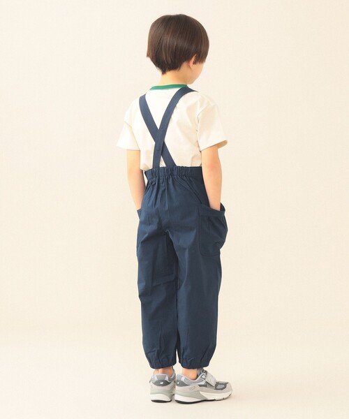 BEAMS mini（ビームスミニ）の「テープ ショルダー サロペット 2026SS（90～140cm）（サロペット/オーバーオール・キッズ・ネイビー/パープル系その他4/オリーブ・90/110/120/130/140/100）」の6枚目の写真