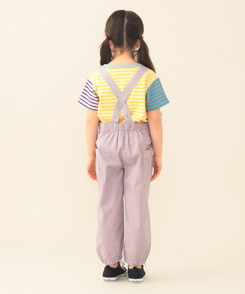 BEAMS mini（ビームスミニ）の「テープ ショルダー サロペット 2026SS（90～140cm）（サロペット/オーバーオール・キッズ・ネイビー/パープル系その他4/オリーブ・90/110/120/130/140/100）」の9枚目の写真
