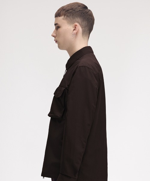 FRED PERRY(フレッドペリー)の「Ripstop Pocket Overshirt/リップストップポケットオーバーシャツ(シャツ/ブラウス・メンズ・ベージュ/ダークカーキ・S/M/L)」の9枚目の写真