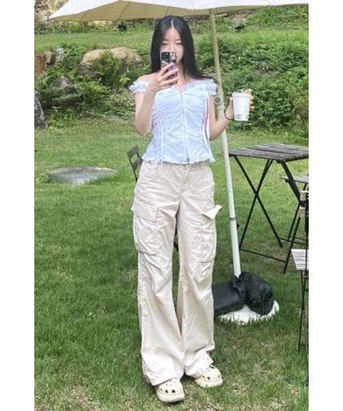 ROSEFRANTZ（ロゼフランツ）の「Two-way Frill Ribbon Sleeveless [White]（Tシャツ/カットソー・レディース・その他・FREE）」の7枚目の写真