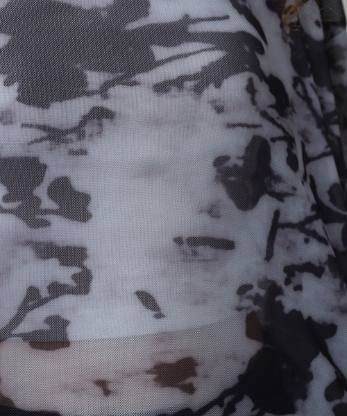 crossi(クロッシー)の「タイダイ柄 チュールレース長袖カットソー(Tシャツ/カットソー・レディース・グレー・F)」の13枚目の写真
