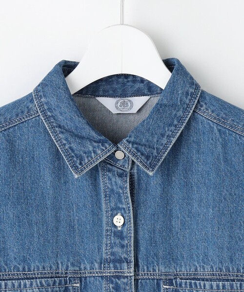 J.PRESS(ジェイプレス)の「コットンリネン 7oz デニム シャツ ワンピース(ワンピース・レディース・ダルブルー系/スカイブルー系・11/9)」の6枚目の写真