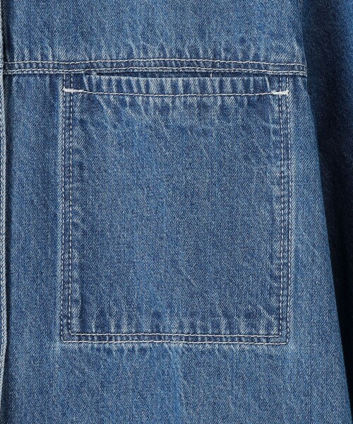 J.PRESS(ジェイプレス)の「コットンリネン 7oz デニム シャツ ワンピース(ワンピース・レディース・ダルブルー系/スカイブルー系・11/9)」の8枚目の写真