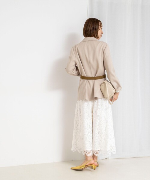 NOLLEY’S（ノーリーズ）の「クロップドワイドレースパンツ（その他パンツ・レディース・ブラック/ホワイト・36/38）」の21枚目の写真