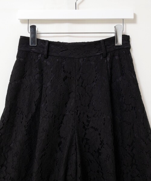 NOLLEY’S（ノーリーズ）の「クロップドワイドレースパンツ（その他パンツ・レディース・ブラック/ホワイト・36/38）」の7枚目の写真