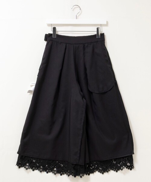 NOLLEY’S（ノーリーズ）の「クロップドワイドレースパンツ（その他パンツ・レディース・ブラック/ホワイト・36/38）」の15枚目の写真