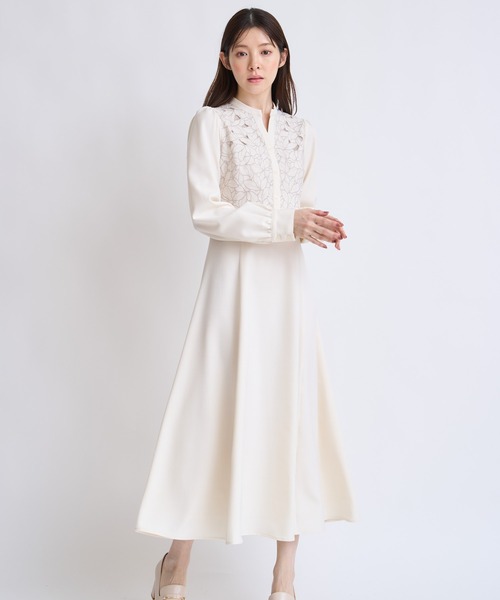 NOELA（ノエラ）の「カットワーク刺繍ワンピース（ワンピース・レディース・オフホワイト/グレー/イエロー・S/M）」の2枚目の写真