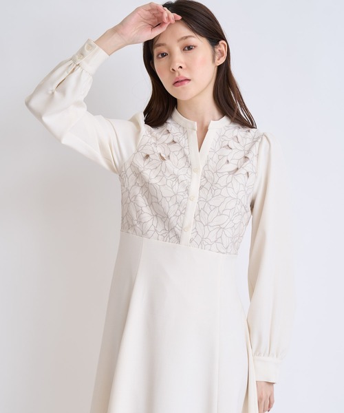 NOELA（ノエラ）の「カットワーク刺繍ワンピース（ワンピース・レディース・オフホワイト/グレー/イエロー・S/M）」の9枚目の写真