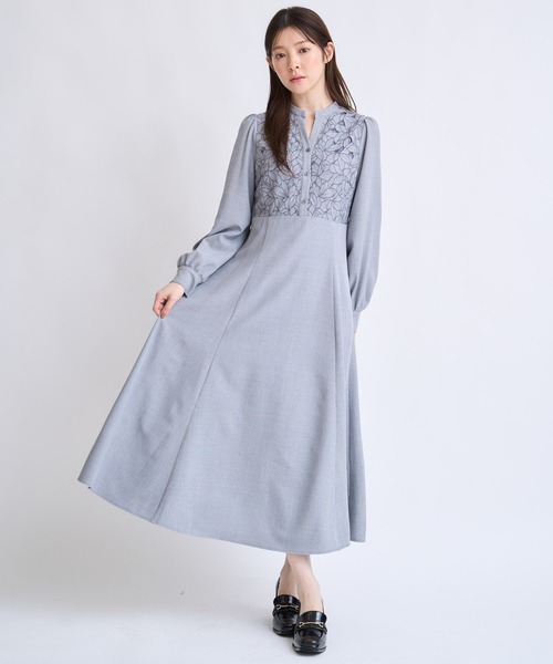 NOELA（ノエラ）の「カットワーク刺繍ワンピース（ワンピース・レディース・オフホワイト/グレー/イエロー・S/M）」の14枚目の写真