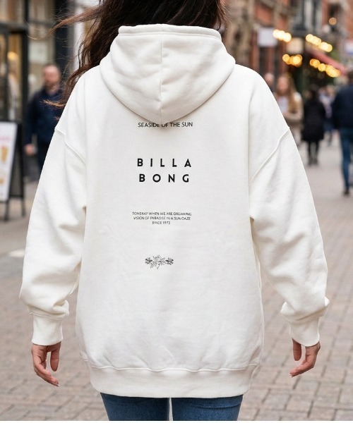 BILLABONG(ビラボン)の「【BILLABONG/ビラボン】BIG LOOSE PARKA/バックプリント プルオーバーパーカー(パーカー・レディース・ホワイト/ブラック/ブルー・MEDIUM)」の2枚目の写真