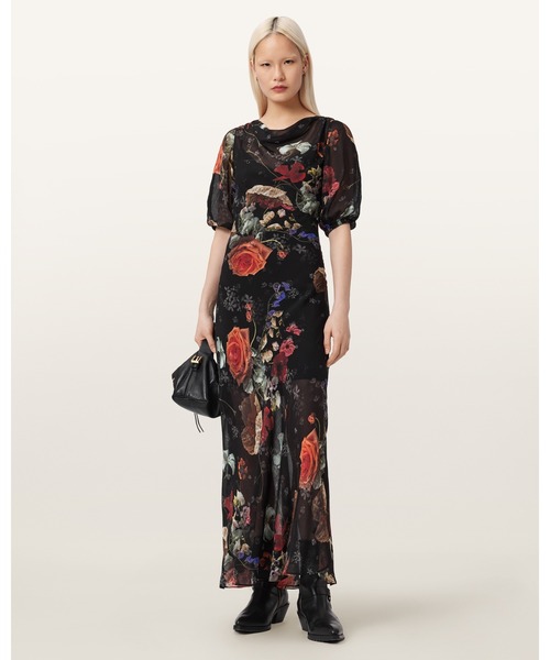 TIWA FLORAL MIDI DRESS | TIWA フローラル ミディ ドレス・ワンピース