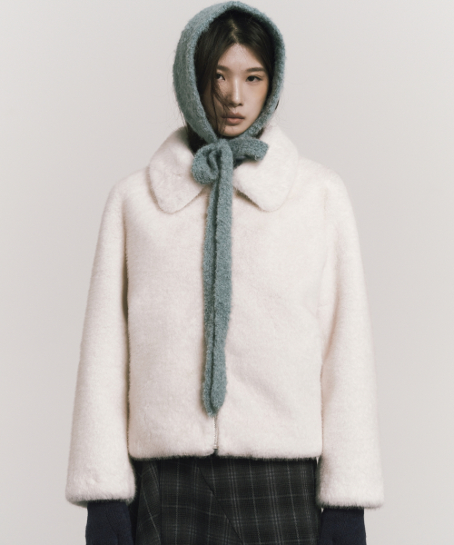 NICK&NICOLE(ニックアンドニコール)の「PREMIUM SOFT GLOW FUR JACKET_CREAM(ムートンコート・レディース・その他・FREE)」の1枚目の写真