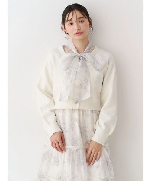 ❤︎マーキュリーデュオ　ワンピース　S❤︎ セール】トワルドジュイボウタイウエストリブワンピース（ワンピース