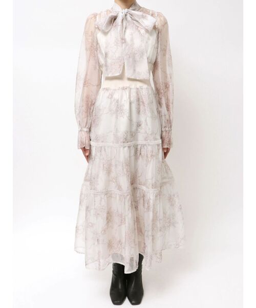 MERCURYDUO（マーキュリーデュオ）の「トワルドジュイボウタイウエストリブワンピース（ワンピース・レディース・ミント/ベージュ/アイボリー・SMALL/MEDIUM）」の10枚目の写真