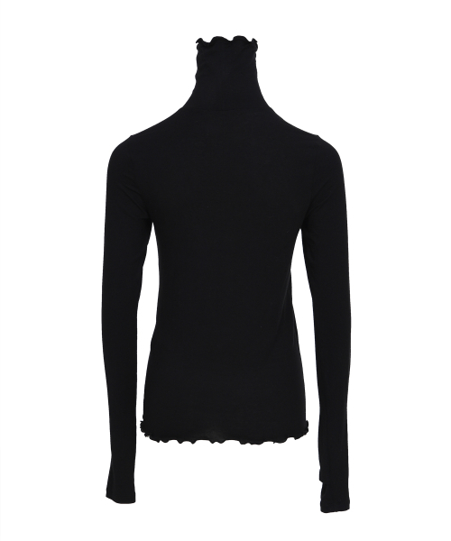BMUETTE(ビムウィエ)の「ウェーブ刺繍タートルネックトップス(Tシャツ/カットソー・レディース・ブラック・SMALL/MEDIUM)」の2枚目の写真